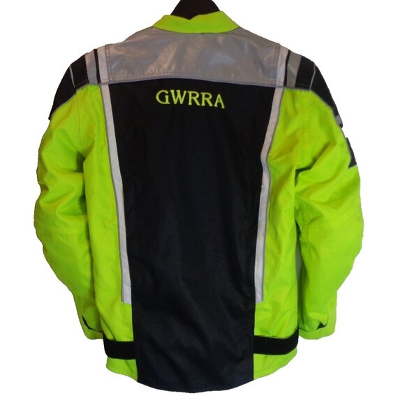 GWRRA Motorcycle Racing Jacket Sz S Men's Lime Green - Picture 2 of 9